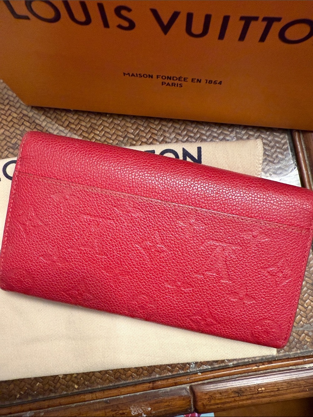Louis Vuitton Women's Monogram Empreinte Red Wallet - Picture 5 of 7